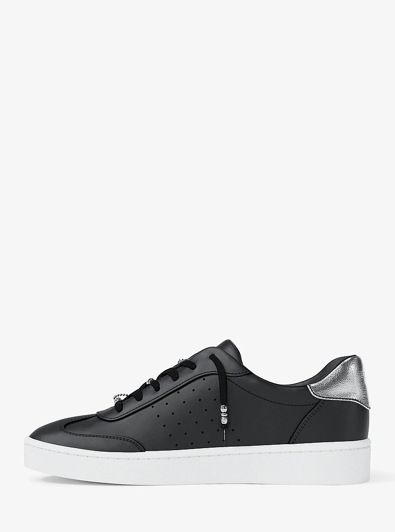 Zapatilla de piel con adornos Scotty in NEGRO | Michael Kors