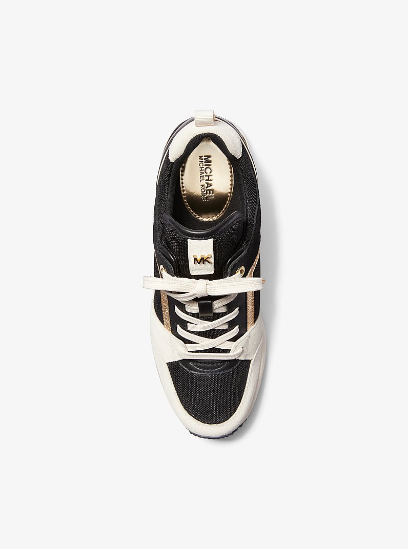 Georgie Tri-Color Mixed-Media Trainer