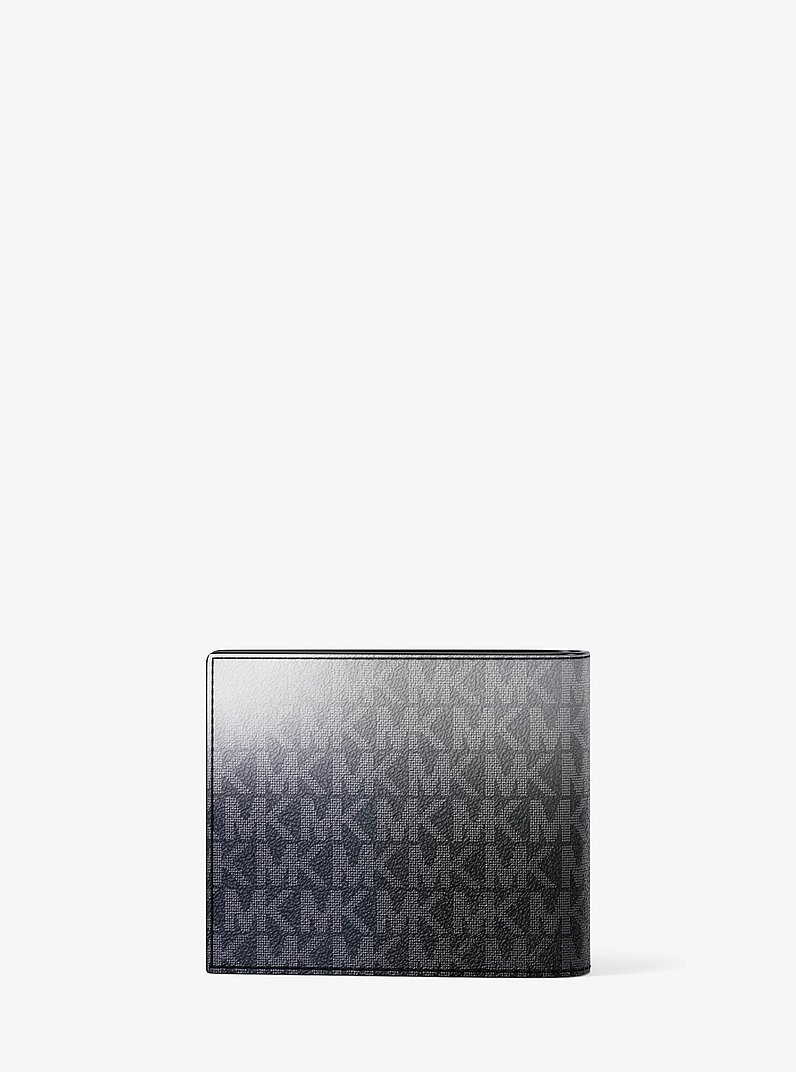 Cooper Ombr&eacute; Signature Logo Billfold Wallet With Passcase in BLACK COMBO | Michael Kors