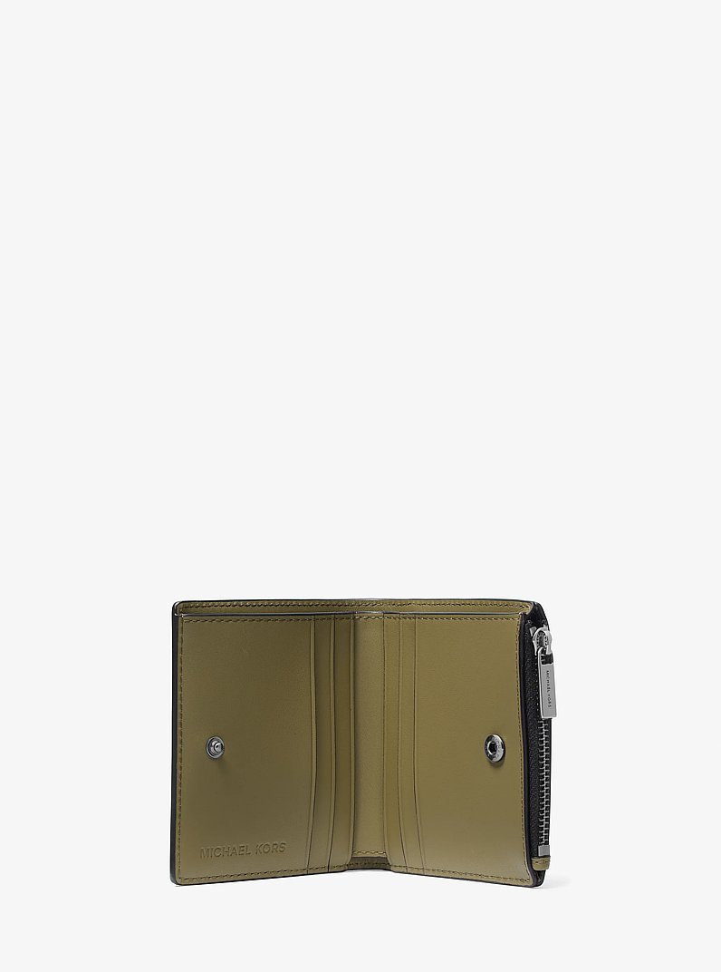 Edison Saffiano Leather Wallet in SAFARI GREEN | Michael Kors