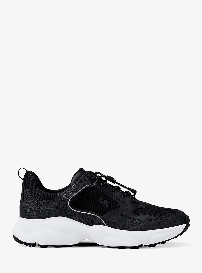 Jett Mixed-Media Trainer in BLACK | Michael Kors