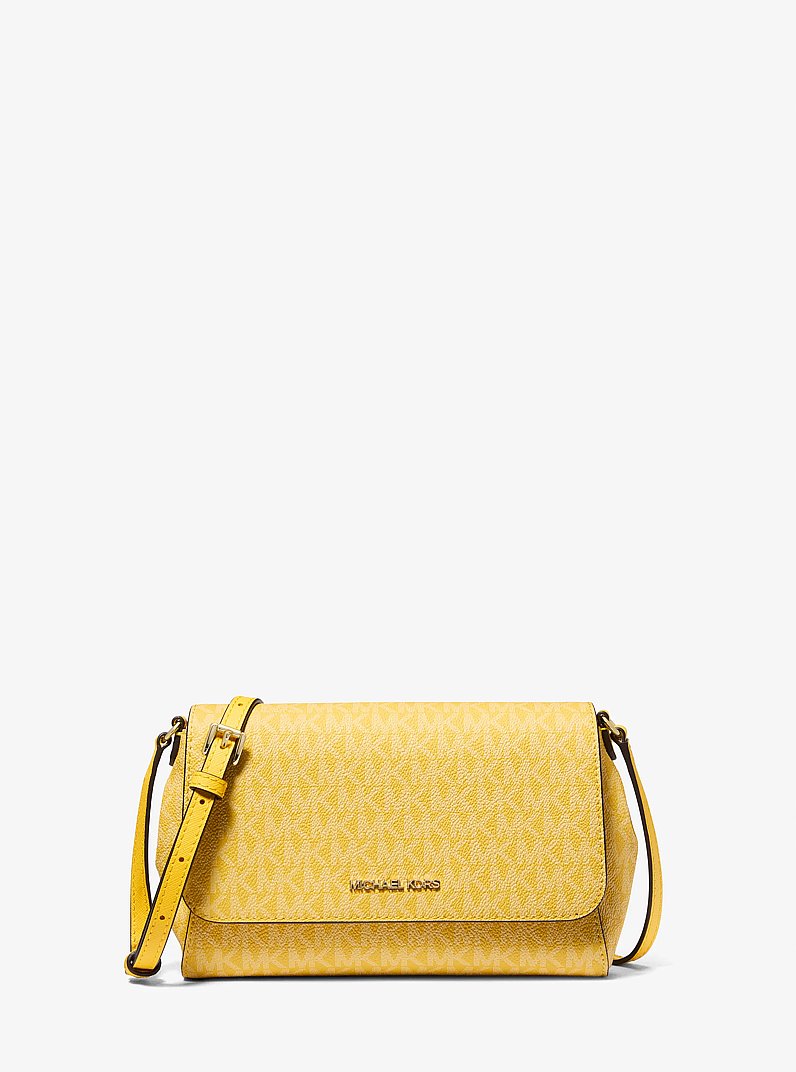 Medium Logo Convertible Crossbody Bag in DAISY YELLOW | Michael Kors