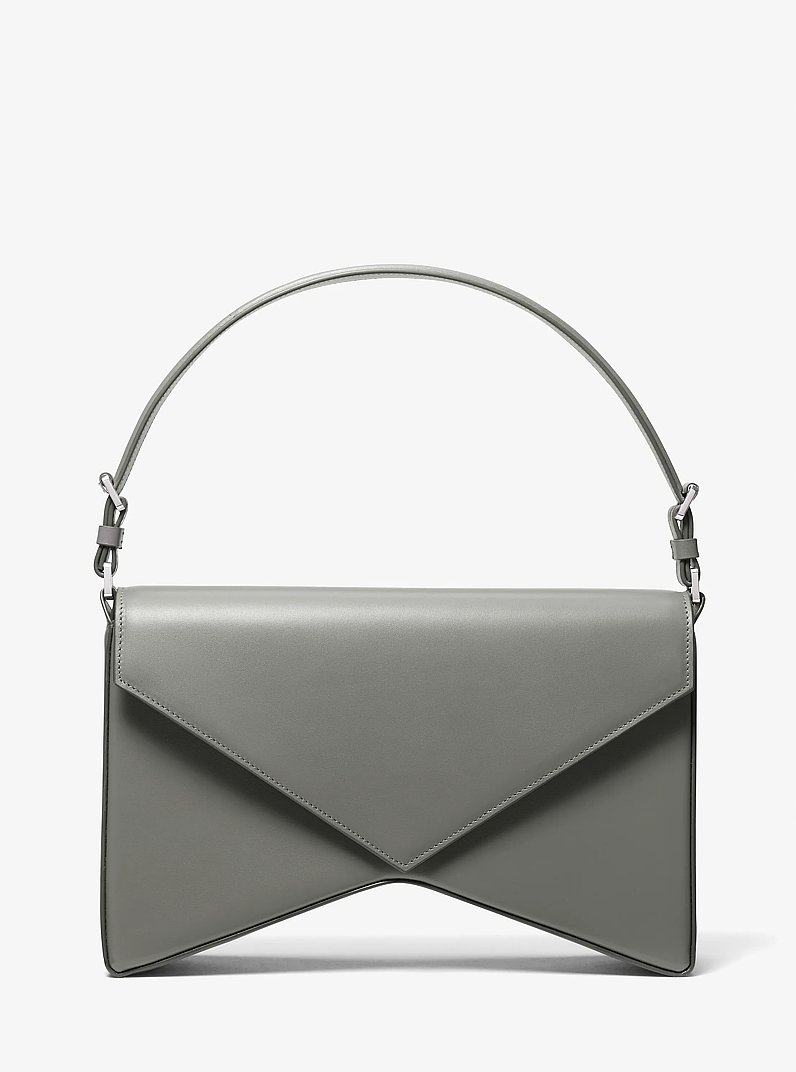 Manhatta Large Leather Bag in PEWTER | Michael Kors