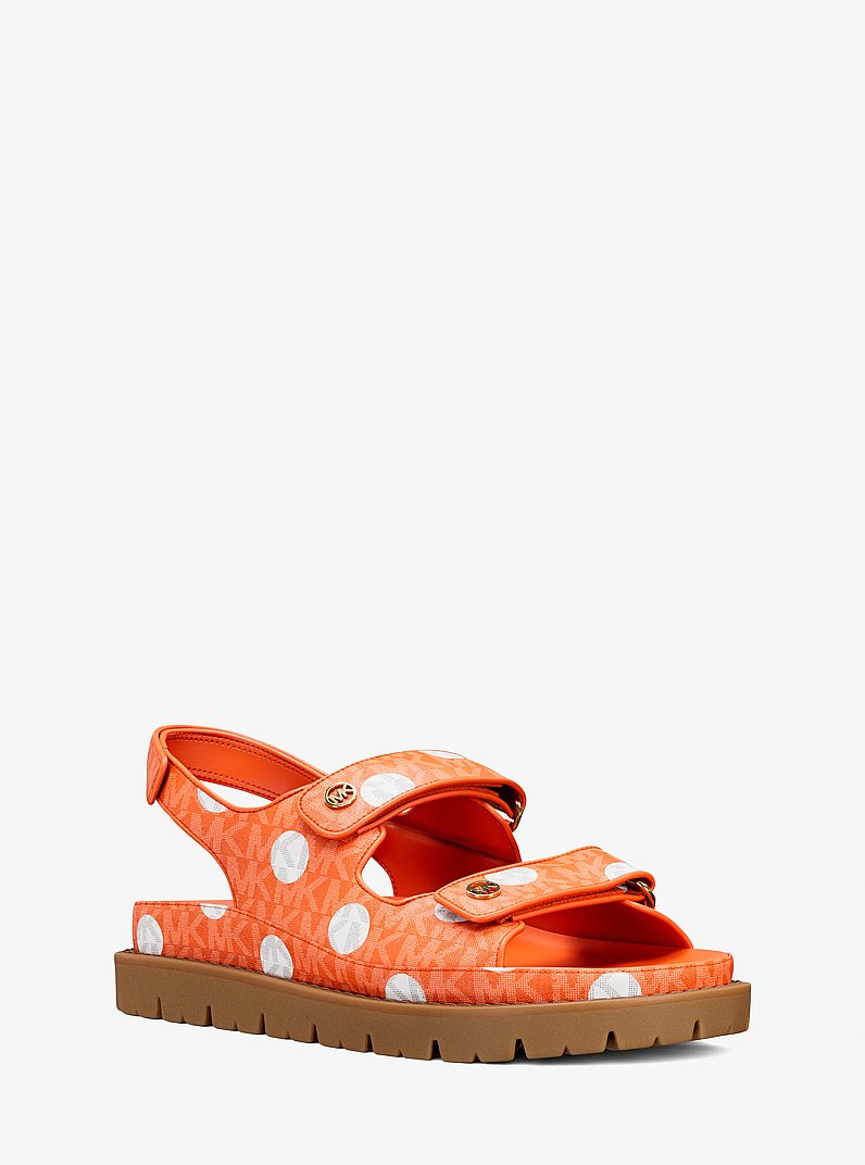 Holland Polka Dot Signature Logo Sandal in RED CLAY | Michael Kors
