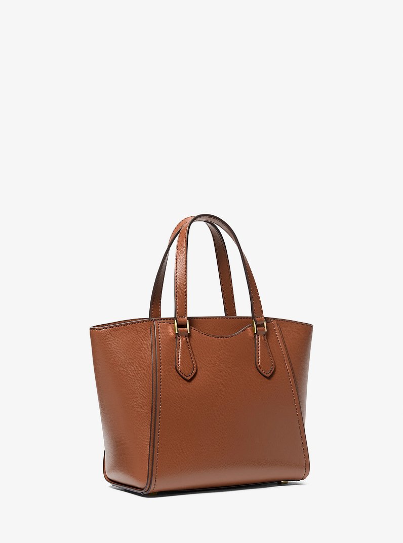 Taryn Small Leather Convertible Crossbody Bag in LUGGAGE | Michael Kors