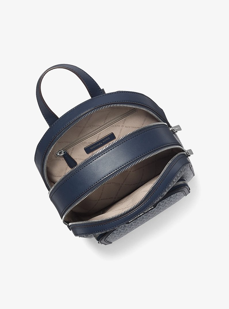 Sac &agrave; dos Jaycee ombr&eacute; de taille moyenne &agrave; logo Signature in BLEU MARINE | Michael Kors