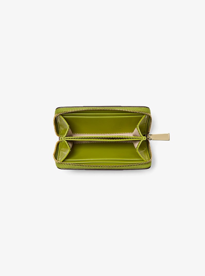 Small Logo Stripe Wallet in MEADOW GREEN | Michael Kors