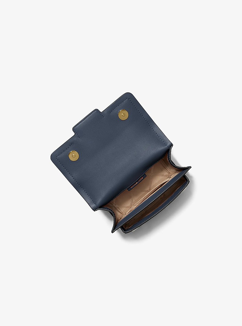 Umh&auml;ngetasche Heather Extra-Small aus Leder in NAVYBLAU | Michael Kors
