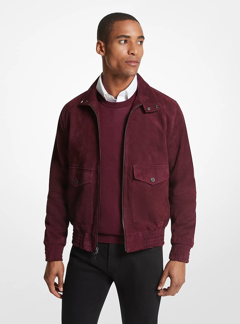 Suede Jacket in CORDOVAN - Sale | Michael Kors [US]