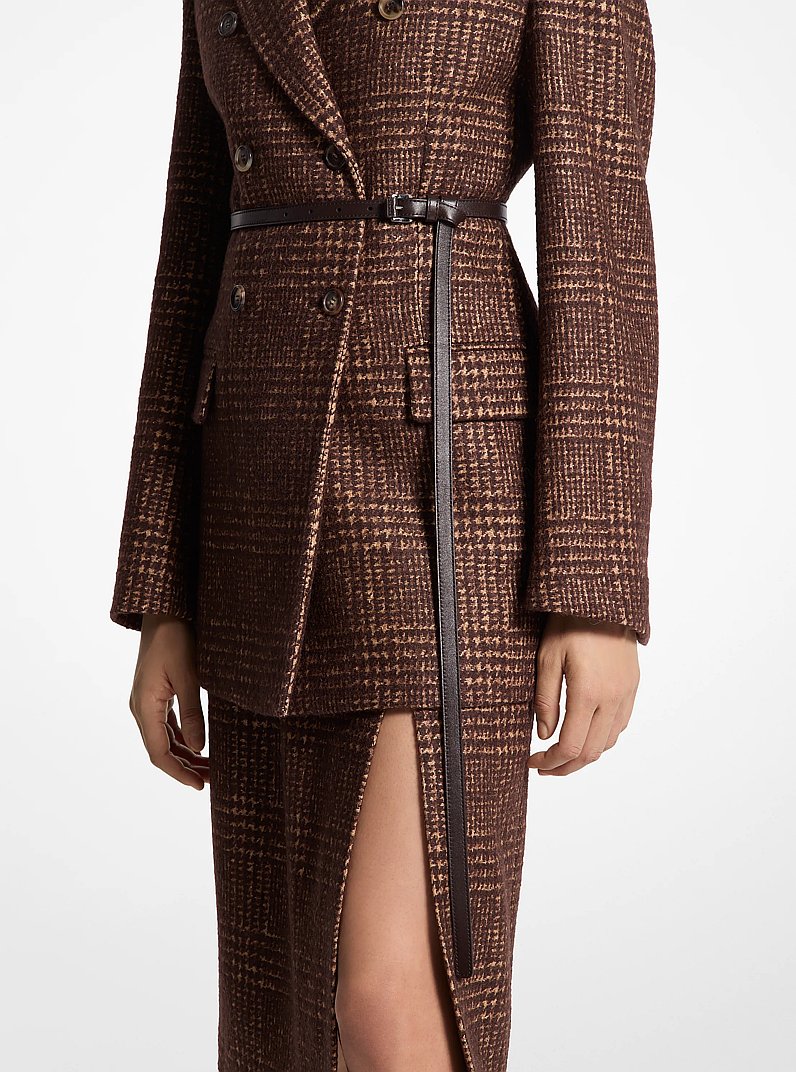 G&uuml;rtel Carolyn aus Leder in SCHOKOLADE | Michael Kors