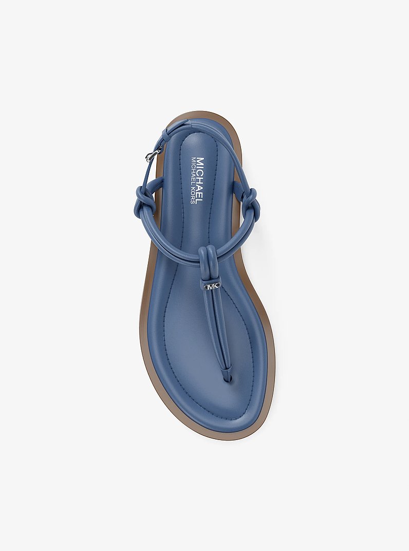 Astra Leather T-Strap Sandal in FRENCH BLUE | Michael Kors