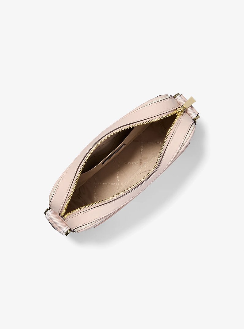 Grand sac &agrave; bandouli&egrave;re Maeve &agrave; logo Signature in VANILLE/ROSE P&Acirc;LE | Michael Kors