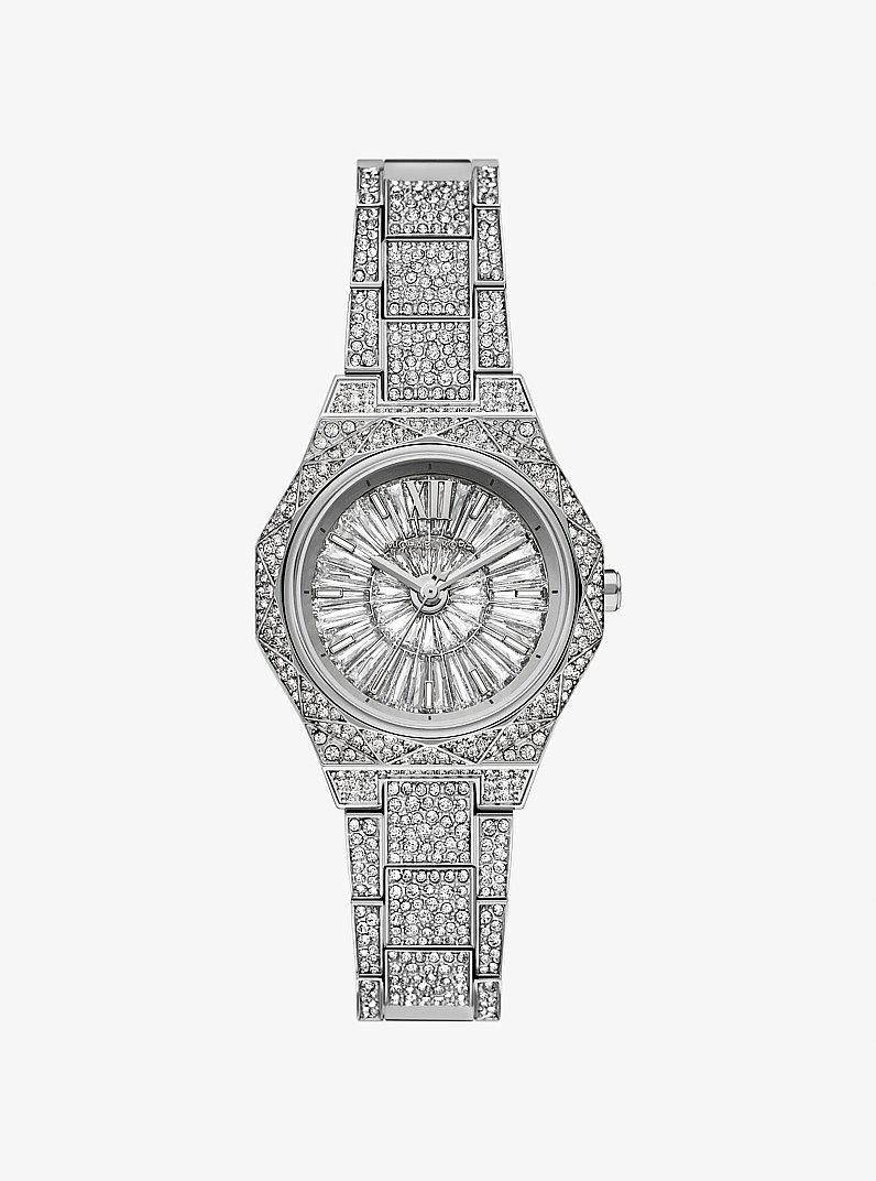 Reloj Raquel mini en tono plateado con incrustaciones in PLATEADO | Michael Kors