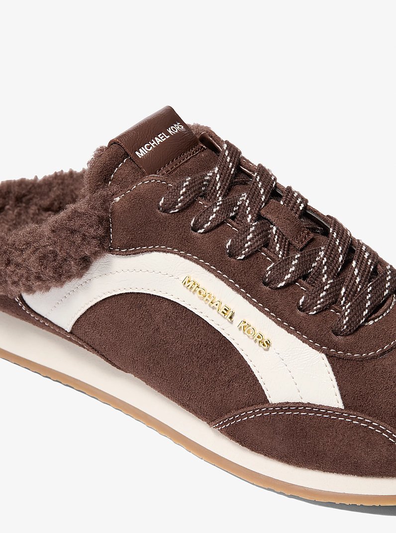 Espadrille &agrave; enfiler Avi avec garniture en fausse toison d&rsquo;agneau in NOIX DE MUSCADE | Michael Kors