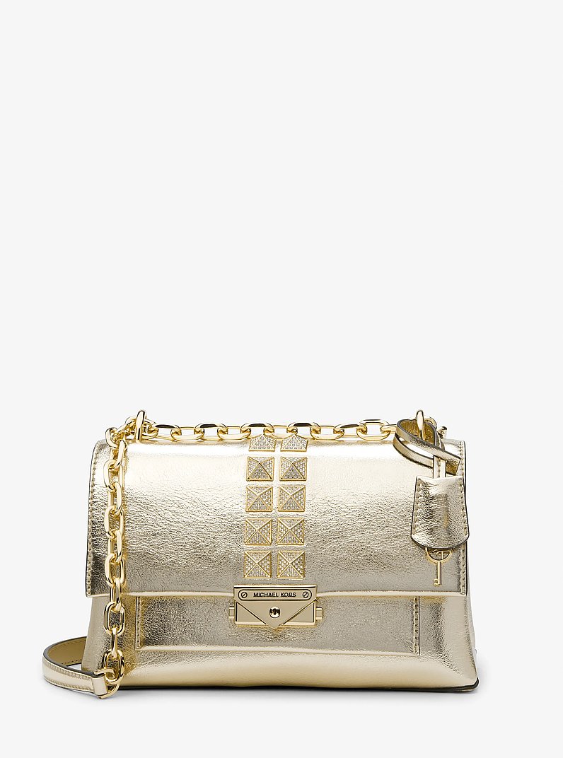 Cece Medium Studded Metallic Shoulder Bag