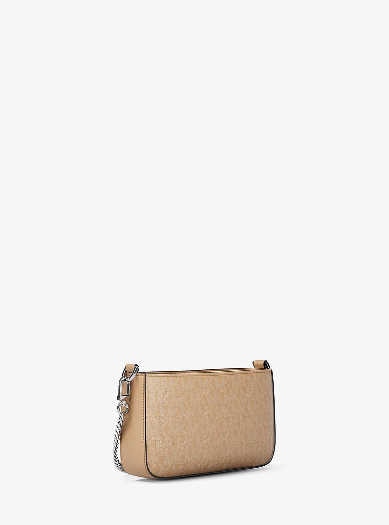Wandelbare Pochette Bryant Small mit Signature-Logomuster in ERDNUSS | Michael Kors
