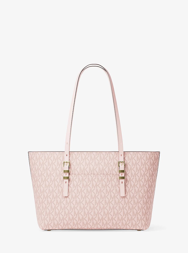 Borsa tote Quinn media in pelle e stampa logo in BALLET | Michael Kors