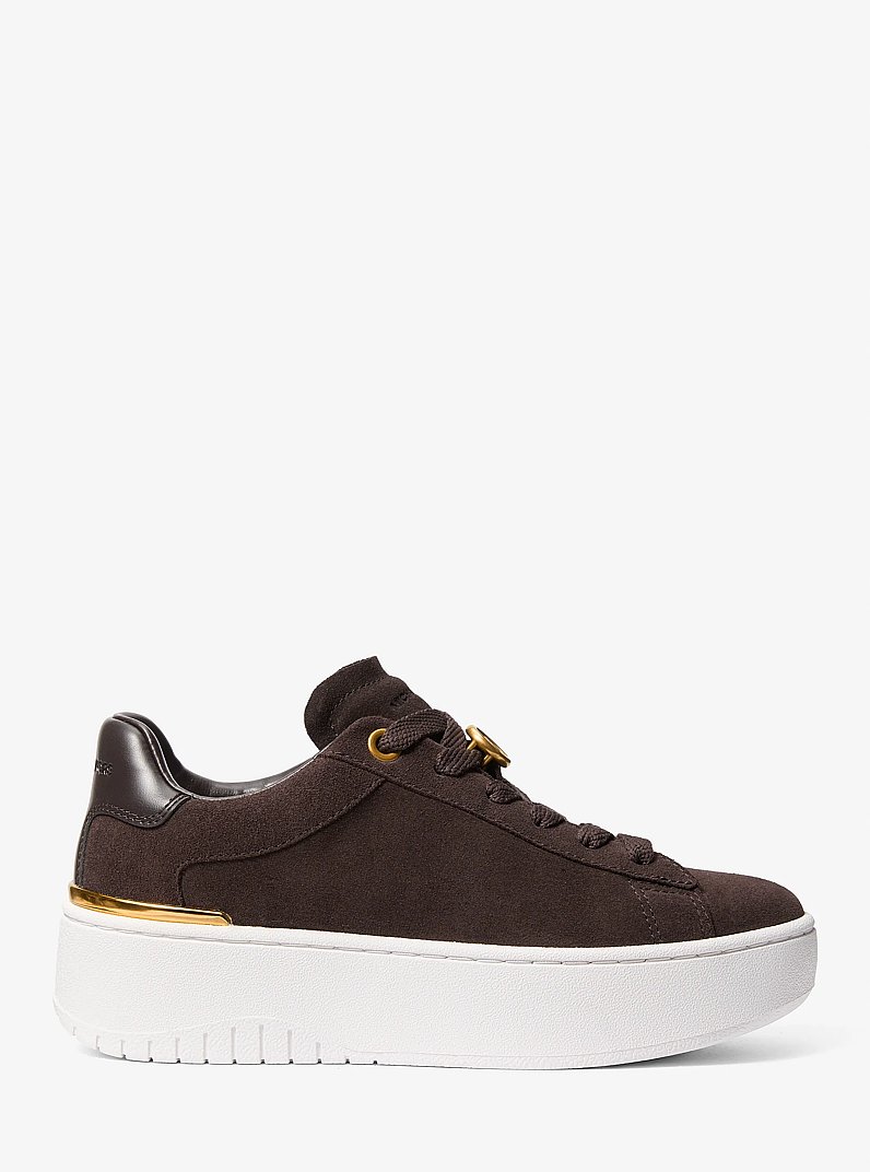 Dottie Suede Platform Sneaker in CHOCOLATE | Michael Kors