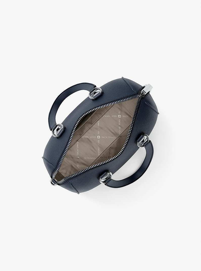 Bandolera Grayson peque&ntilde;a de viaje de piel granulada in AZUL MARINO | Michael Kors