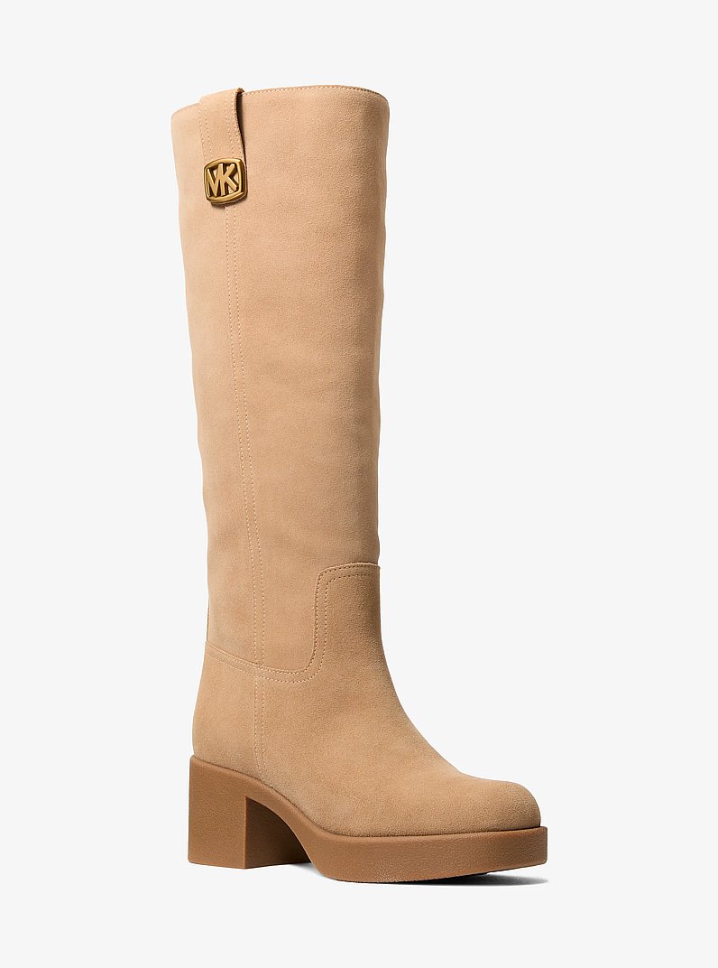 Bryant Suede Platform Boot in BURNT KHAKI | Michael Kors
