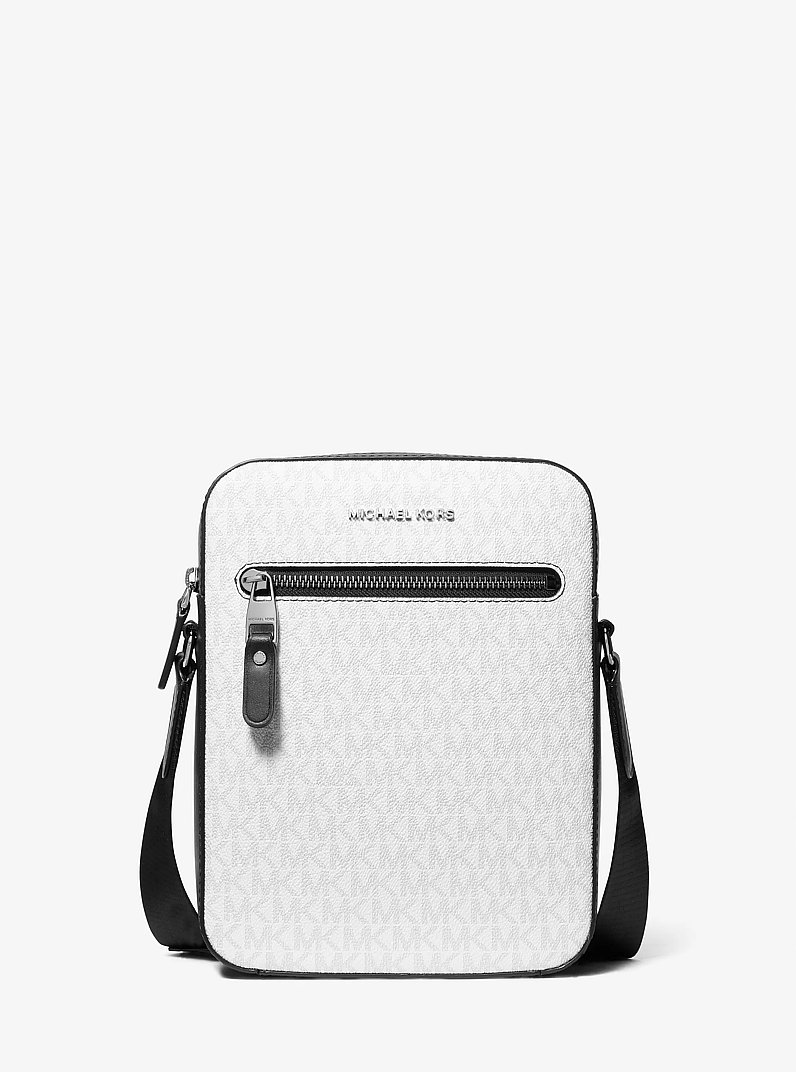Sac d'avion Varick &agrave; logo in BLANC &Eacute;CLATANT | Michael Kors