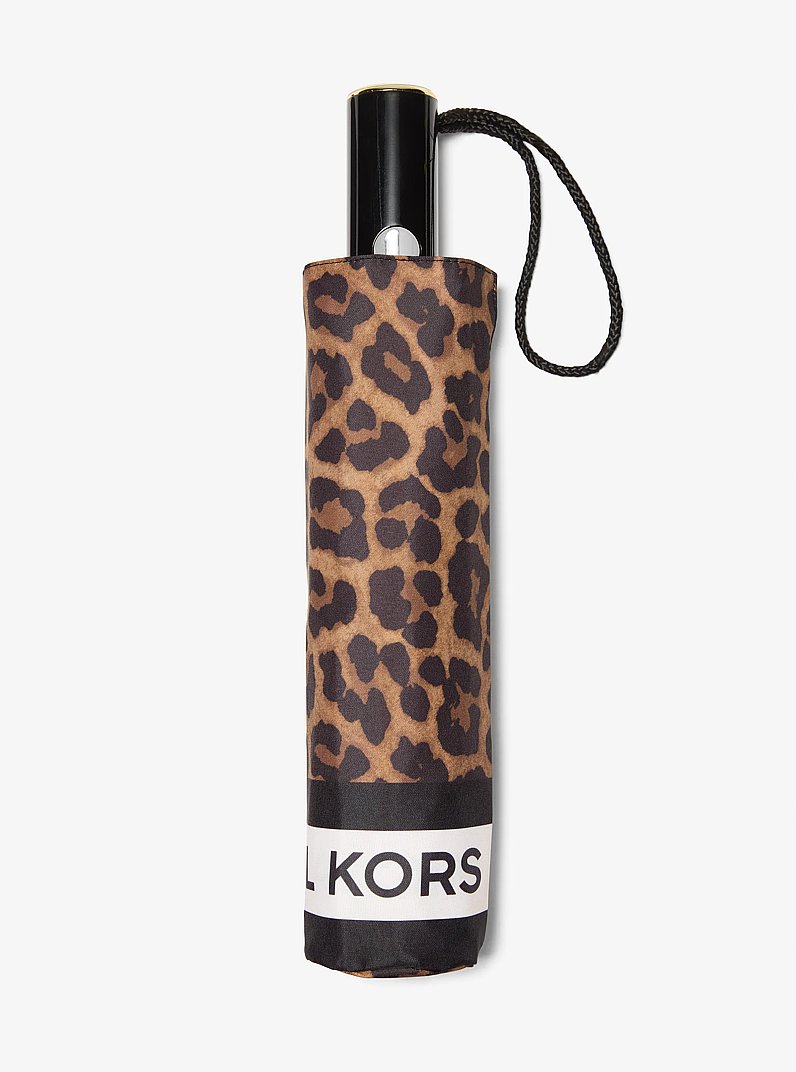 Leopard Print Umbrella in BUTTERSCOTCH | Michael Kors