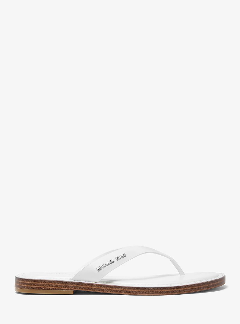 Flip-Flop Koko aus Leder in OPTIC WHITE | Michael Kors