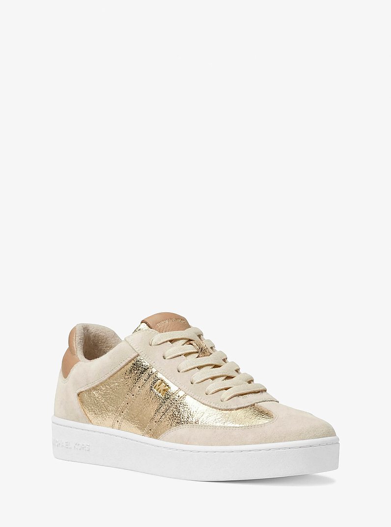 Cody Mixed-Media Sneaker in PALE GOLD | Michael Kors