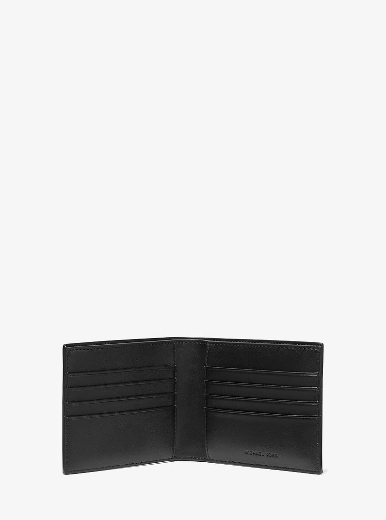 Varick Saffiano Leather Billfold Wallet With Passcase in BLACK | Michael Kors