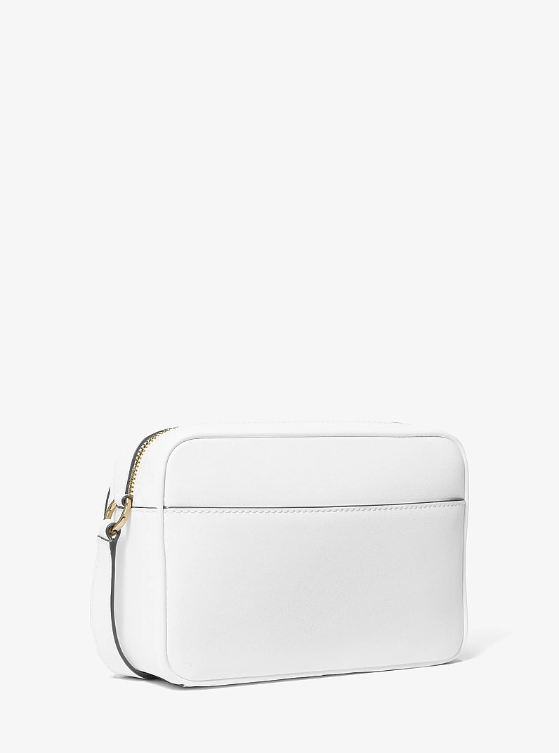 Parker Medium Studded Leather Crossbody Bag in OPTIC WHITE | Michael Kors