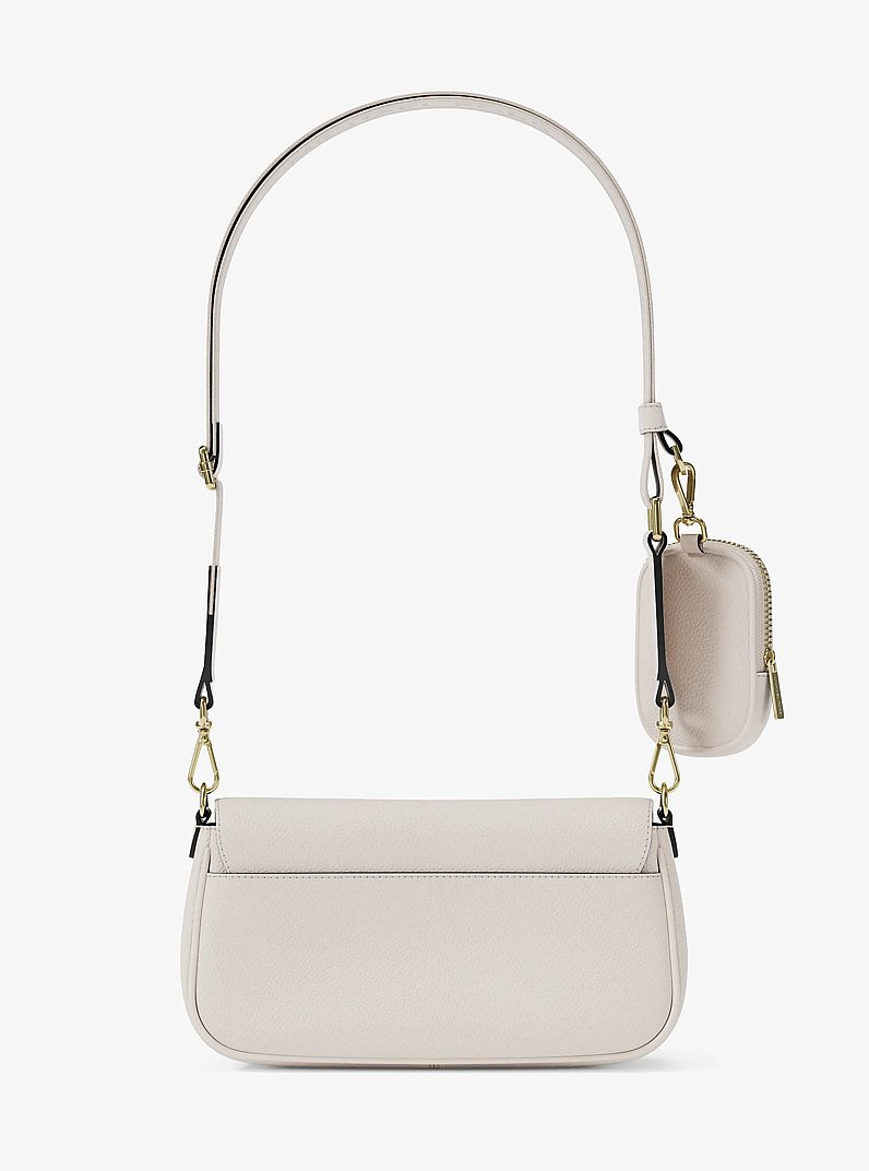 Jet Set Travel Small Pebbled Leather Crossbody Bag With Pouch in LT CREAM | Michael Kors