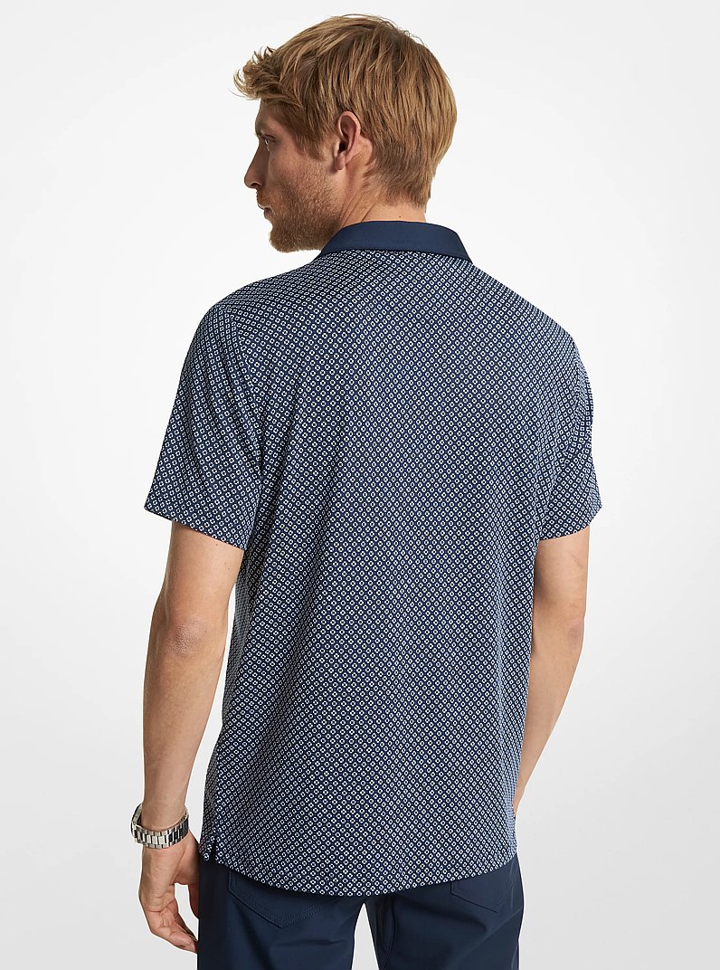 Golf Printed Stretch Jersey Polo Shirt