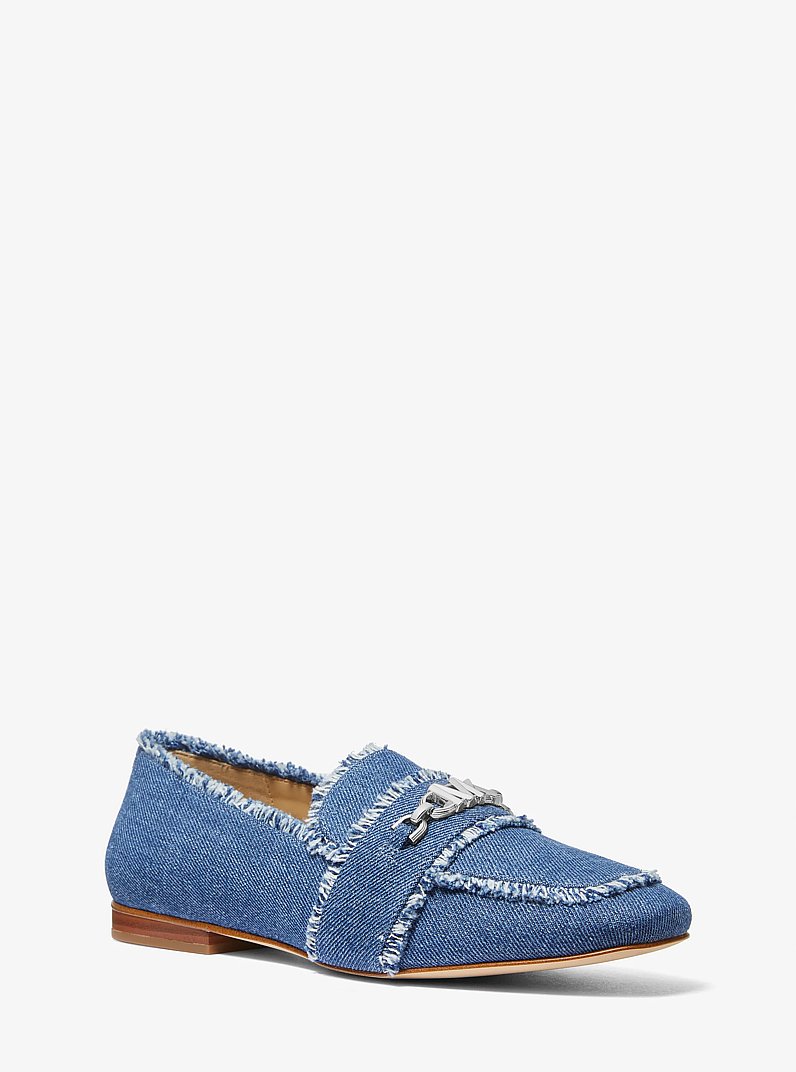 Tiffanie Frayed Denim Loafer in DENIM | Michael Kors
