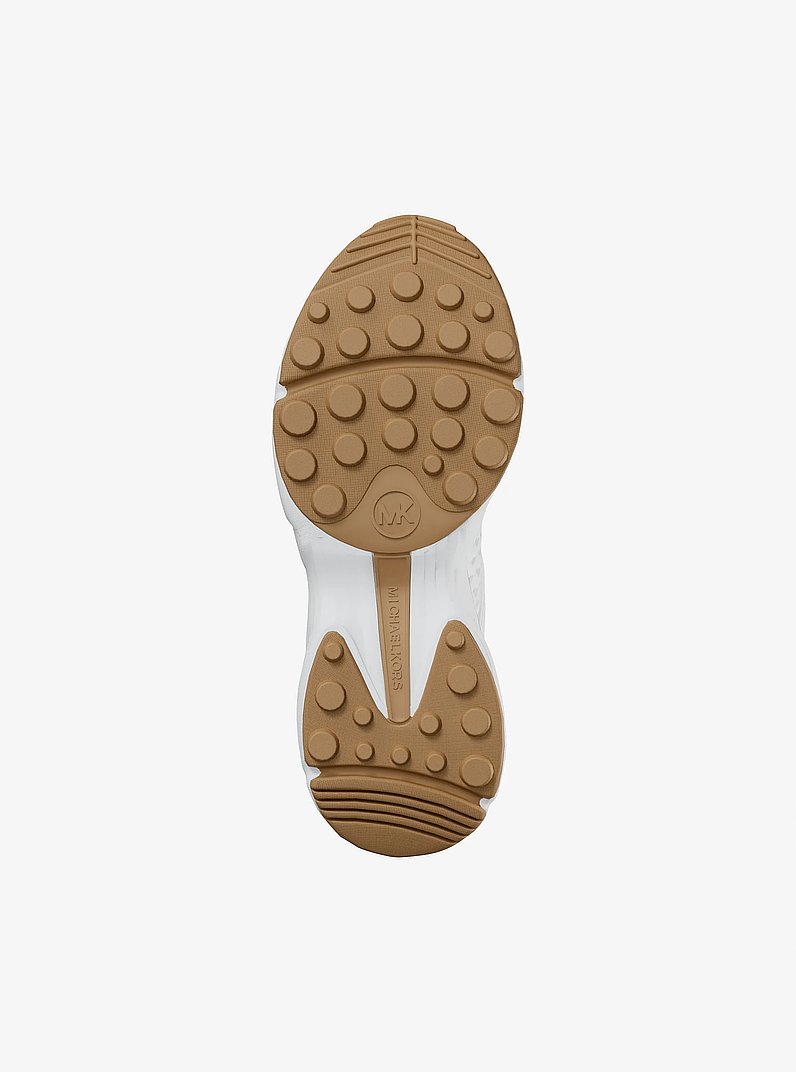 Katrina Woven Wedge Trainer in OPTIC WHITE | Michael Kors