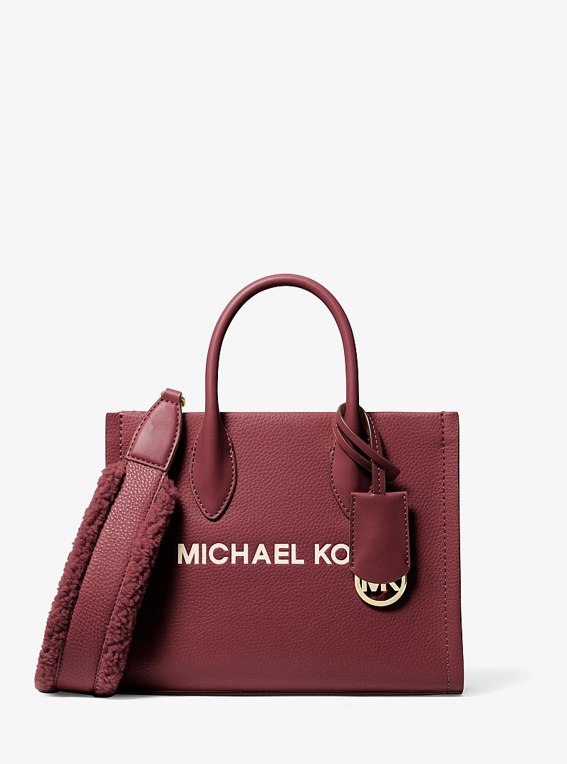 Mirella Small Pebbled Leather Crossbody Bag in OXBLOOD | Michael Kors
