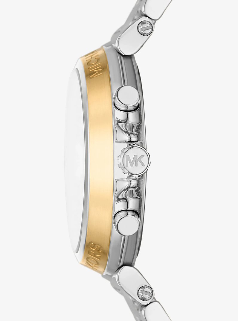 Oversized Maren Silver-Tone Watch in TWO TONE | Michael Kors