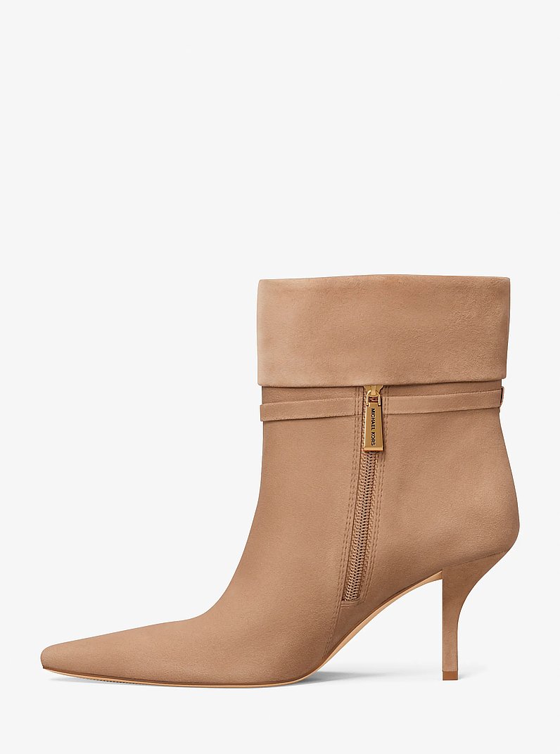 Nalia Polyester Microsuede Boot in CAMEL | Michael Kors