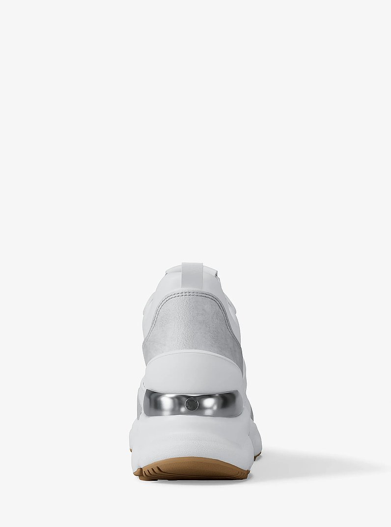 Katrina Woven Wedge Trainer in OPTIC WHITE | Michael Kors