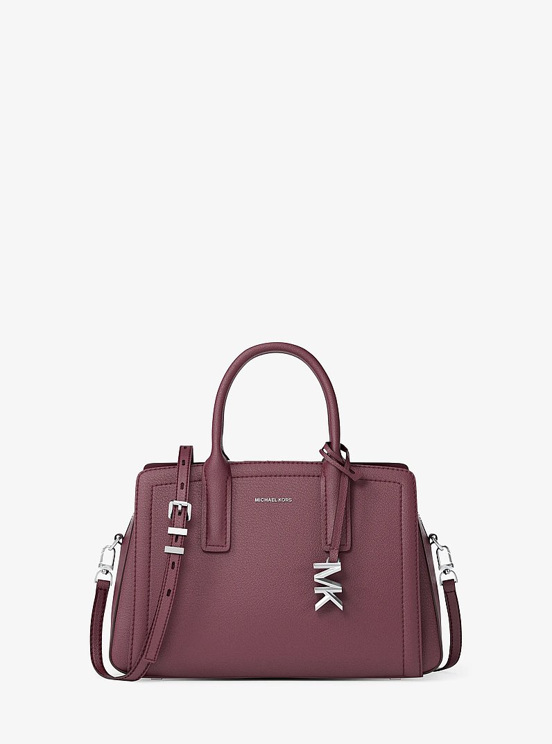Laila Small Leather Satchel in OXBLOOD | Michael Kors