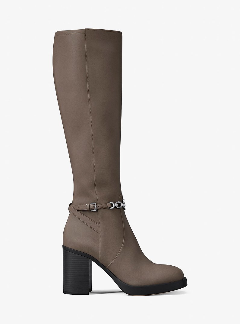 Kacey Polyester Microsuede Boot in MUSHROOM | Michael Kors