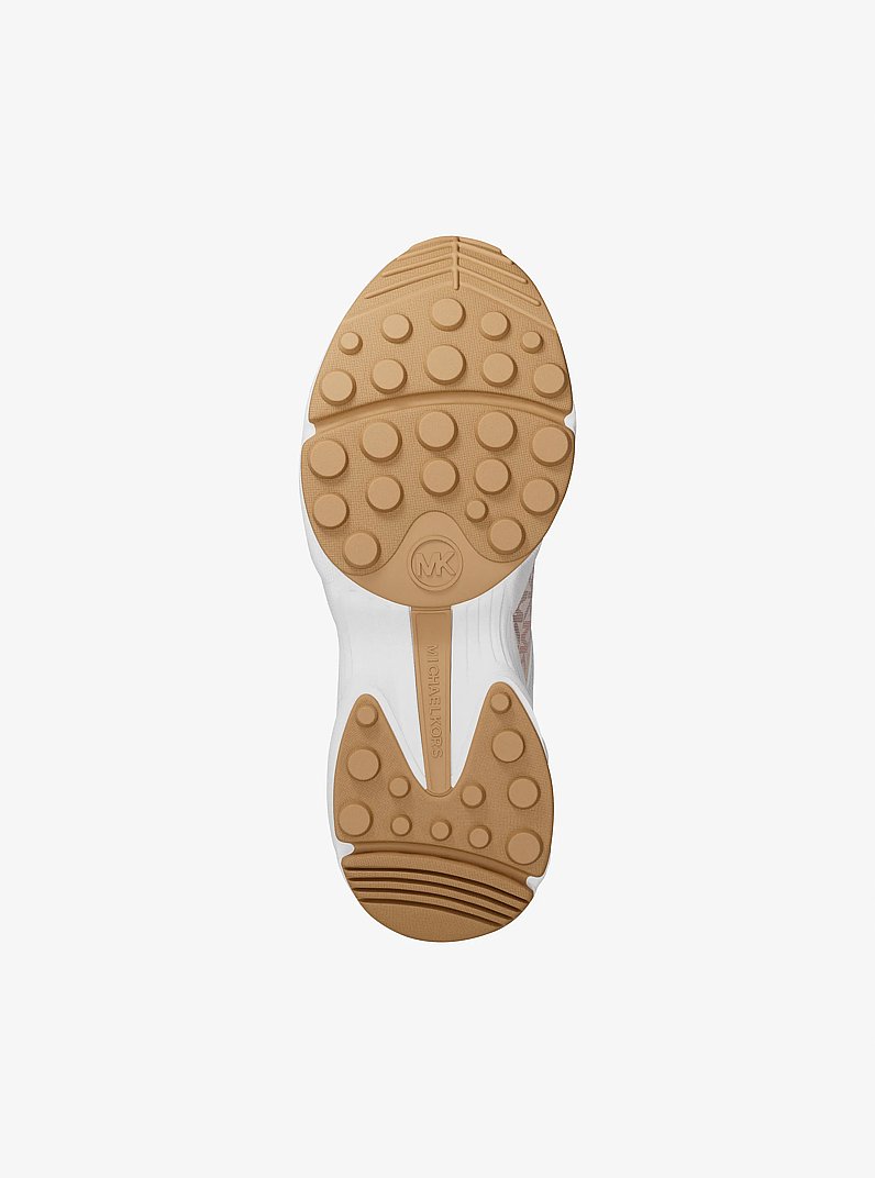 Katrina Floral Print Signature Logo Trainer in VANILLA COMBO | Michael Kors