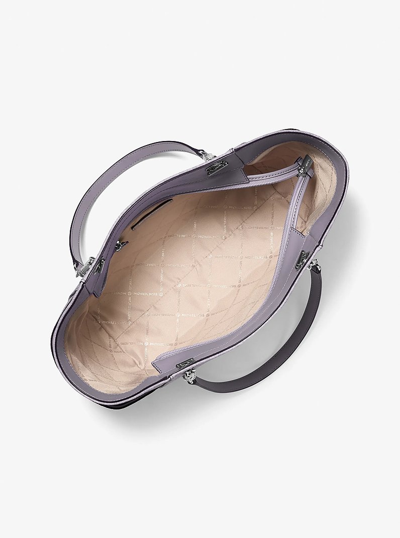 Jet Set Large Signature Logo Shoulder Bag in LILAC | Michael Kors