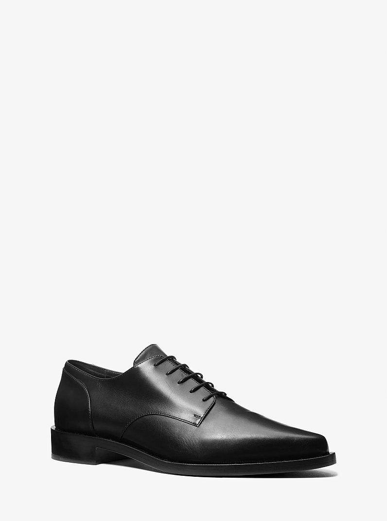 Annette Leather Oxford in BLACK | Michael Kors