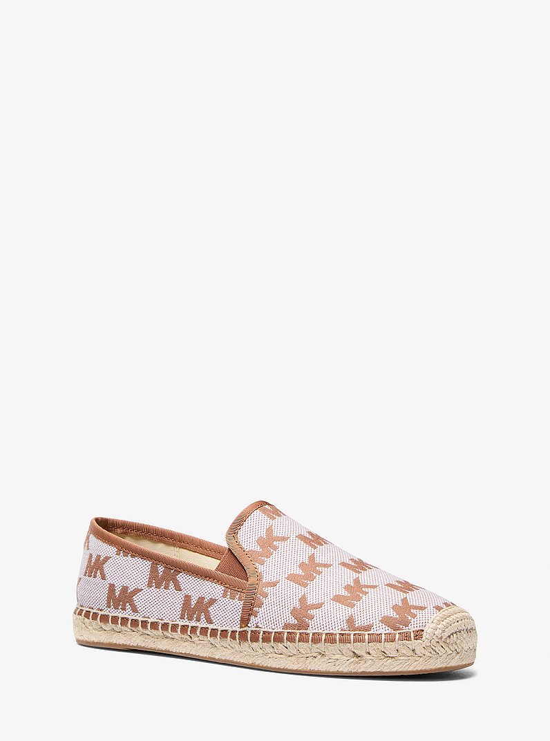 Hastings Logo Jacquard Slip-On Espadrille in LUGGAGE | Michael Kors