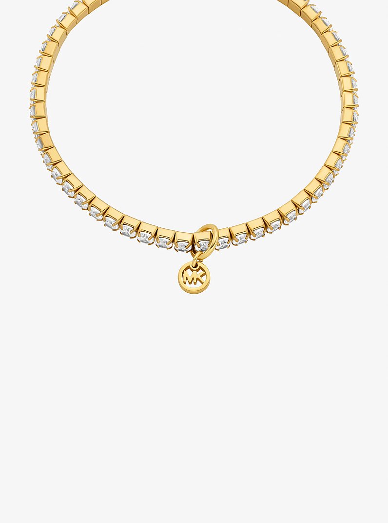 Pulsera de tenis el&aacute;stica con incrustaciones de pav&eacute; in DORADO | Michael Kors