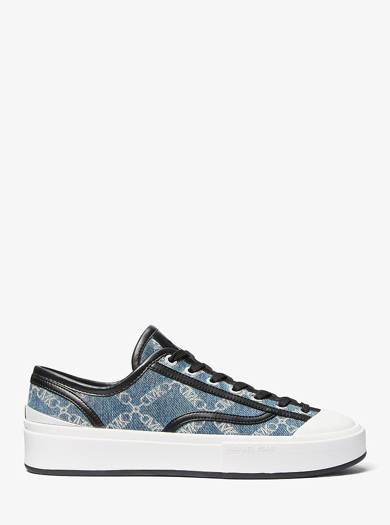 Jude Empire Diamond Jacquard Denim Sneaker in UNION WASH | Michael Kors