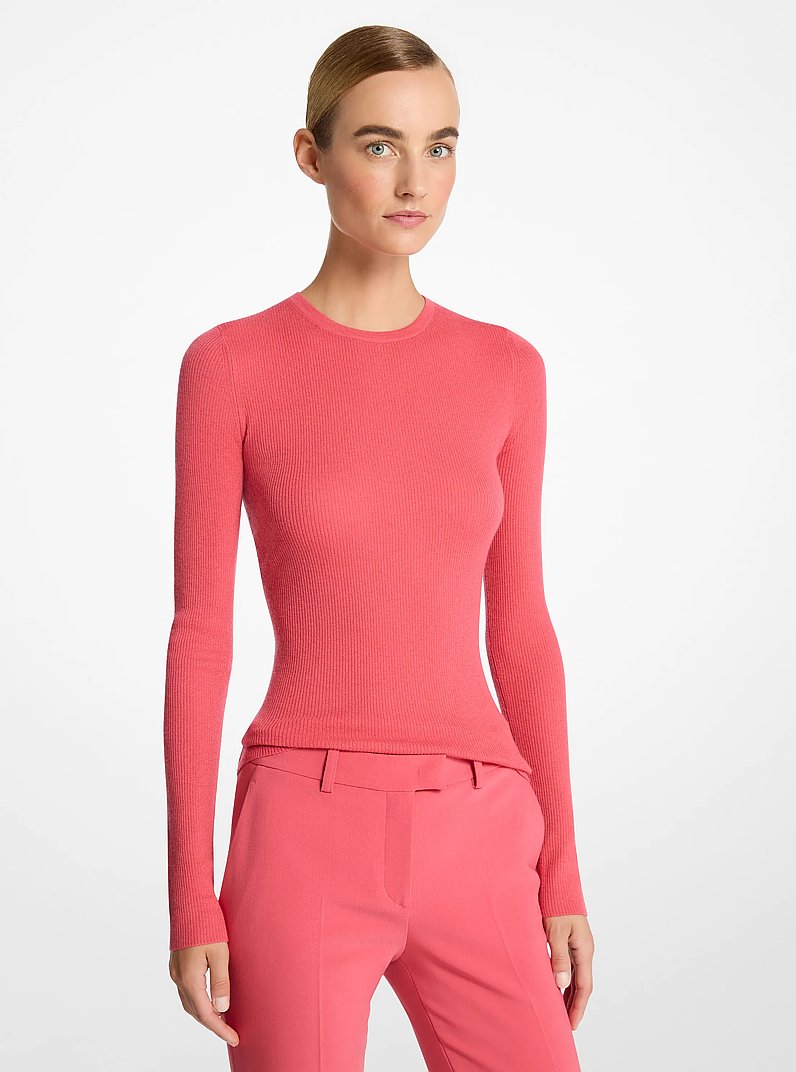 Pull Hutton en cachemire poids-plume in BOIS DE ROSE | Michael Kors