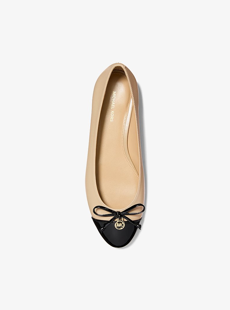 Piper Flex Leather Ballet Flat in KHAKI | Michael Kors