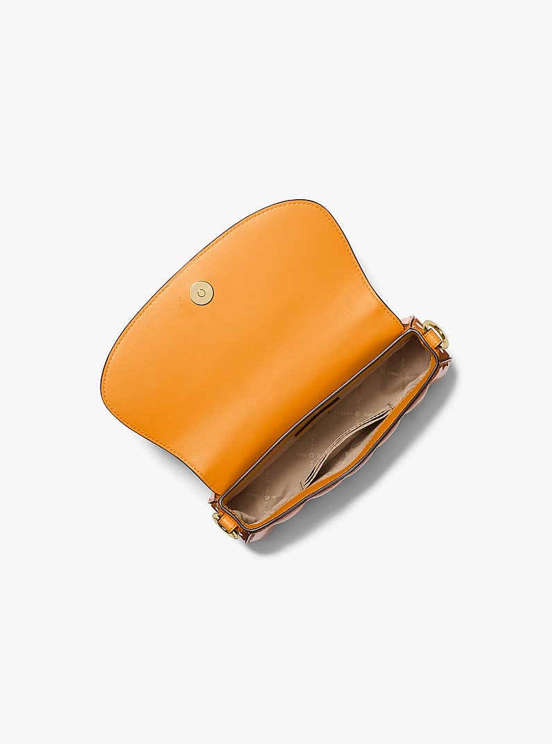Mila Small Patent Convertible Crossbody Bag in POP ORANGE | Michael Kors