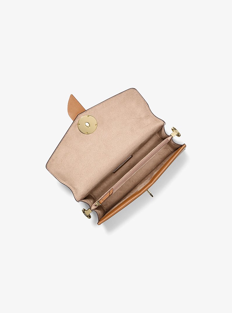 MICHAELKORS GREENWICH オプティックホワイト/ローズゴールド Michael Kors Women's Greenwich Small Color-Block Logo and Saffiano